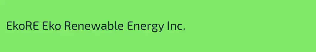 EkoRE Eko Renewable Energy Inc.